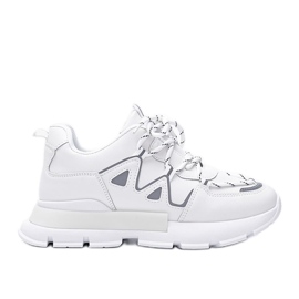 Hvide sneakers med reflekterende Filua indlæg