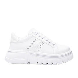 Hvide sneakers på en høj Alasana sål