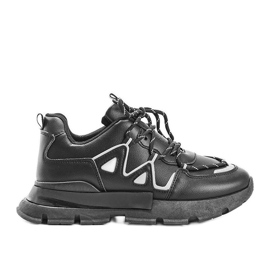 Sorte sneakers med reflekterende Filua -skær