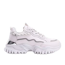 Beige sneakers med en tyk Desiare sål