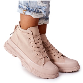 FJ1 Høje sneakers Beige Trissy på en stor sål