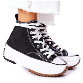 FJ1 Høje sneakers på den elektriske kærlighed sorte platform hvid