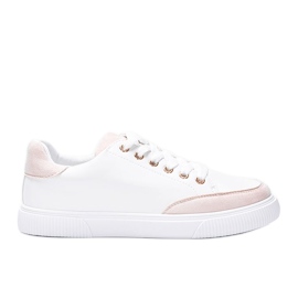Brighton hvide og beige sneakers