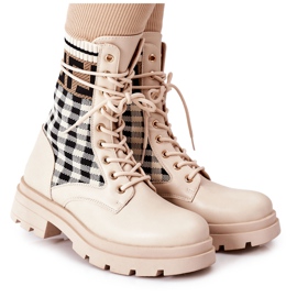 Workers Of Beige Elastic Fabric Love Story sort