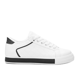 Sort og hvide sneakers med et mønster på overdelen i Turandont