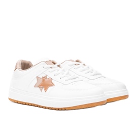BM Hvide og brune sneakers med Polja -stjerner