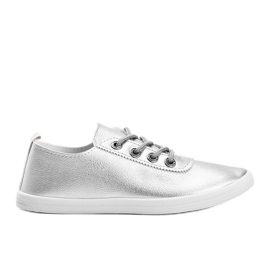 Klassiske sølvsneakers med cubic zirconia Silisov