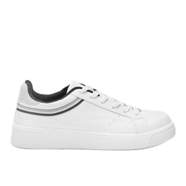 Sort og hvide sneakers på en tyk Meia sål