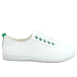 Hvide og grønne sneakers til kvinder JF-873 Grøn