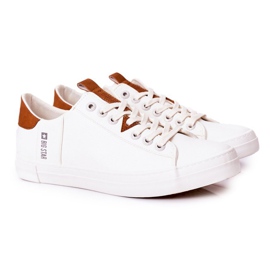 Mænds læder -sneakers Big Star GG174025 Hvid