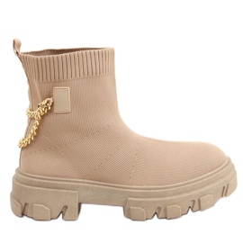 Strømper med kæde JX81P Khaki beige