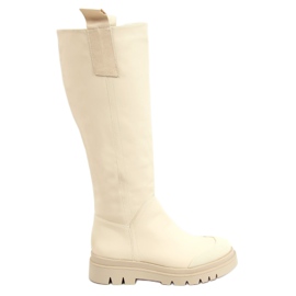 Beige ridestøvler til kvinder QT27P Beige