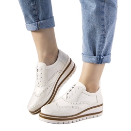 Slip-on sølvsko med GF-FD9 nitter hvid