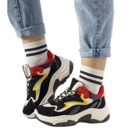 PA1 Sorte sneakers på en høj Monica sål