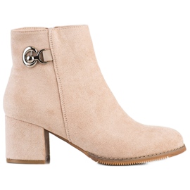 J. Star Højhælede støvler beige