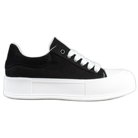 Goodin Klassiske sneakers på platformen sort