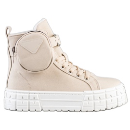 Goodin Sneakers på platformen med en lomme beige