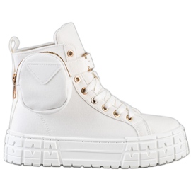 Goodin Sneakers på platformen med en lomme hvid