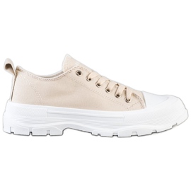 Goodin Sneakers på platformen beige