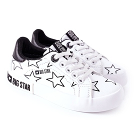 Læder -sneakers til børn Big Star II374001 Hvid