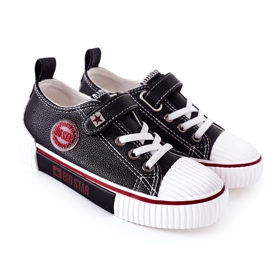 Læder -sneakers til børn Big Star II374042 Sort