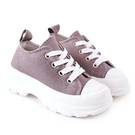 Børnesneakers på platformen Grå rejsetid