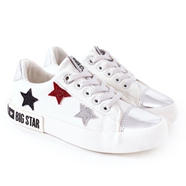 Læder -sneakers til børn Big Star II374032 Hvid