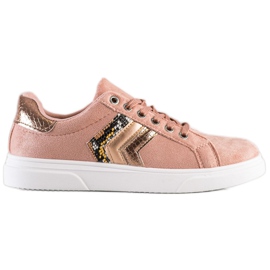 SHELOVET Ruskind Sneakers lyserød