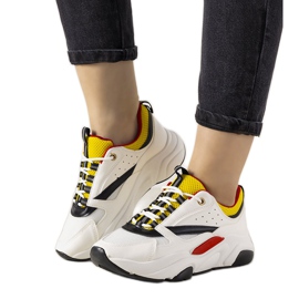 PA1 Timers hvide sneakers sort gul