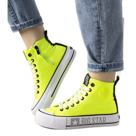 Gule neon sneakers Big Star til kvinder Balvin grå