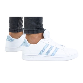 Adidas Grand Court K GV7109 sko hvid violet