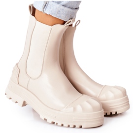 Varme støvler Beige Jodhpur støvler Time Off