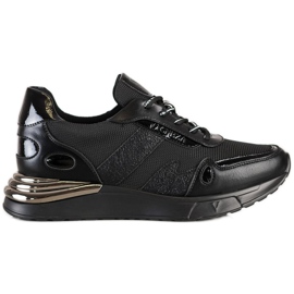 VINCEZA Glitter Sneakers sort