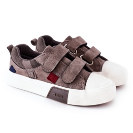 Børnesneakers med velcro Big Star II374018 Grå