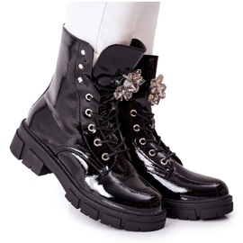 S.Barski Dame støvler Black Crystals Tweten sort