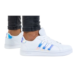 Adidas Grand Court K FW1274 sko hvid violet