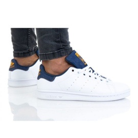 Adidas Stan Smith Jr GZ7359 sko hvid blå