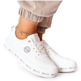 Læder Sneakers On The Big Star II274075 Platform Hvid