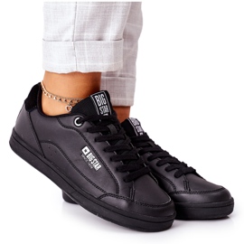 Kvinders lædersneakers Memory Foam Big Star II274320 Sort