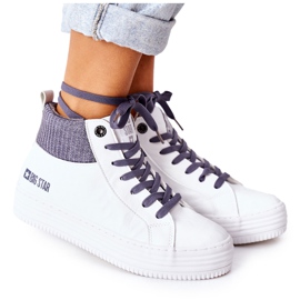 Højisolerede sneakers Big Star II274144 Hvid-grå