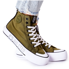 Høje sneakers på The Big Star II274017 Khaki Platform grøn