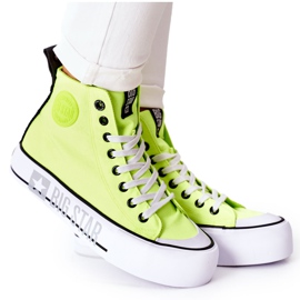 Høje sneakers på The Big Star II274015 Neongul platform