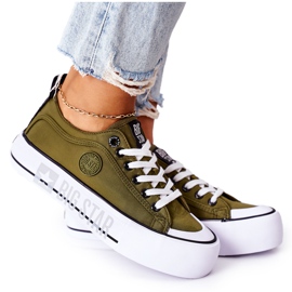 Sneakers på Big Star II274024 Khaki platform grøn