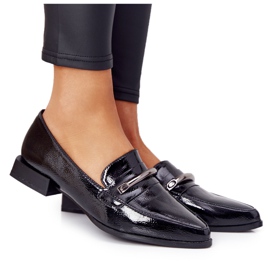 S.Barski Elegante Moccasins S. Barski Premium lakeret sort