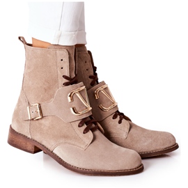 Kvinders ruskind Cappuccino Nicole 2676 støvler beige