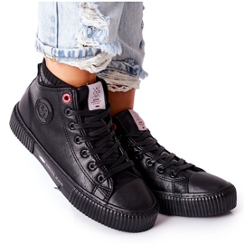 Dame Sneakers Cross Jeans High Black II2R4021 sort