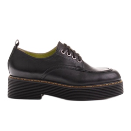 Marco Shoes Chiara loafers i børstet læder sort