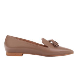 Marco Shoes Kvindeherrer ballerinaer med frynser beige