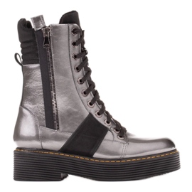 Marco Shoes Paola snørestøvler grå