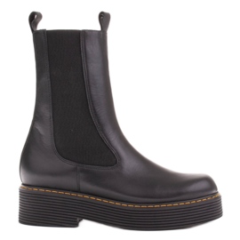 Marco Shoes Greta støvler med elastisk gummi sort